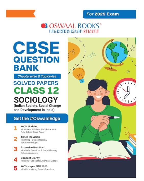 Oswaal CBSE Question Bank Class 12 Sociology, Chapterwise and Topicwise Solved Papers For Board Exams 2025